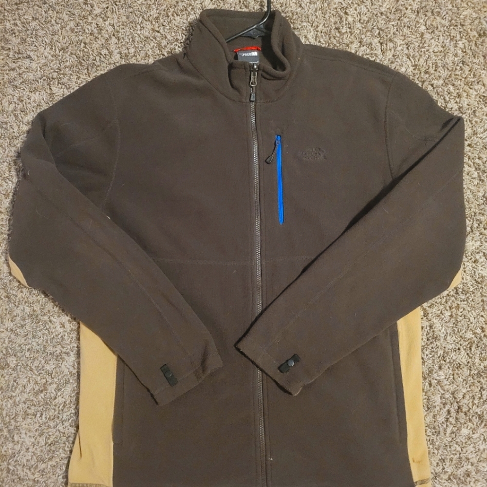Brown XL North Face fleece zip up